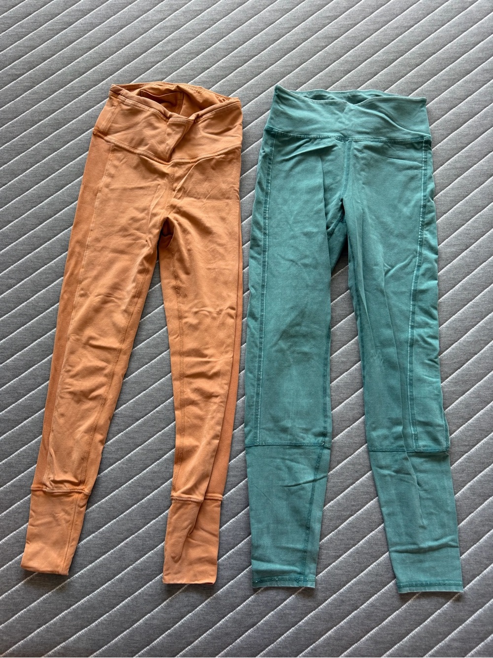 FP Movement by Free People Teal and Rust High-Waist Leggings Duo